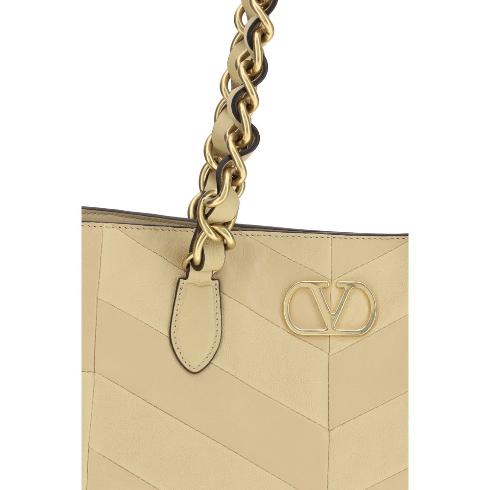 Sac bandoulière Valentino Garavani en cuir nappa / veau Bos Taurus doré