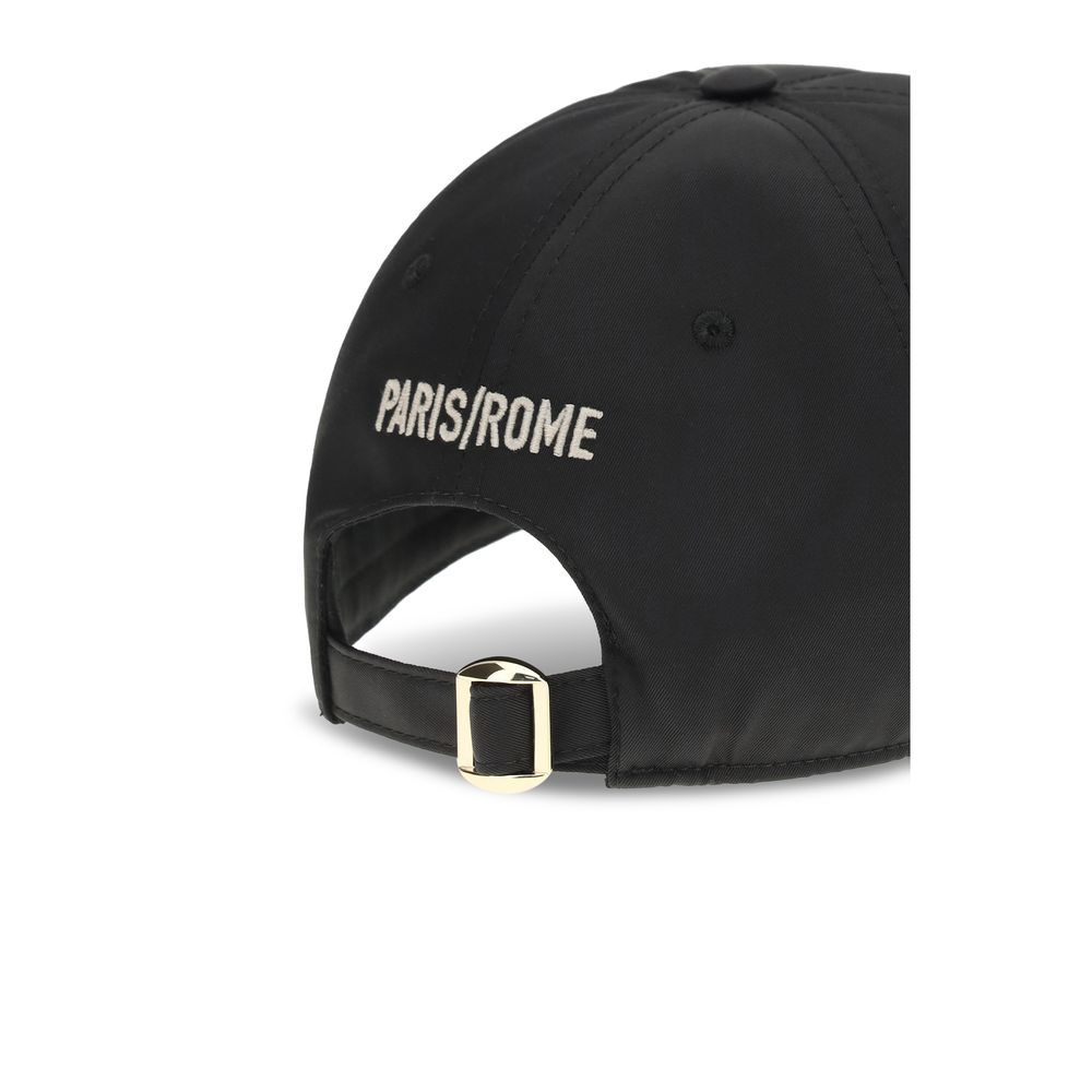 Valentino Garavani Black Baseball Cap for Men detail view