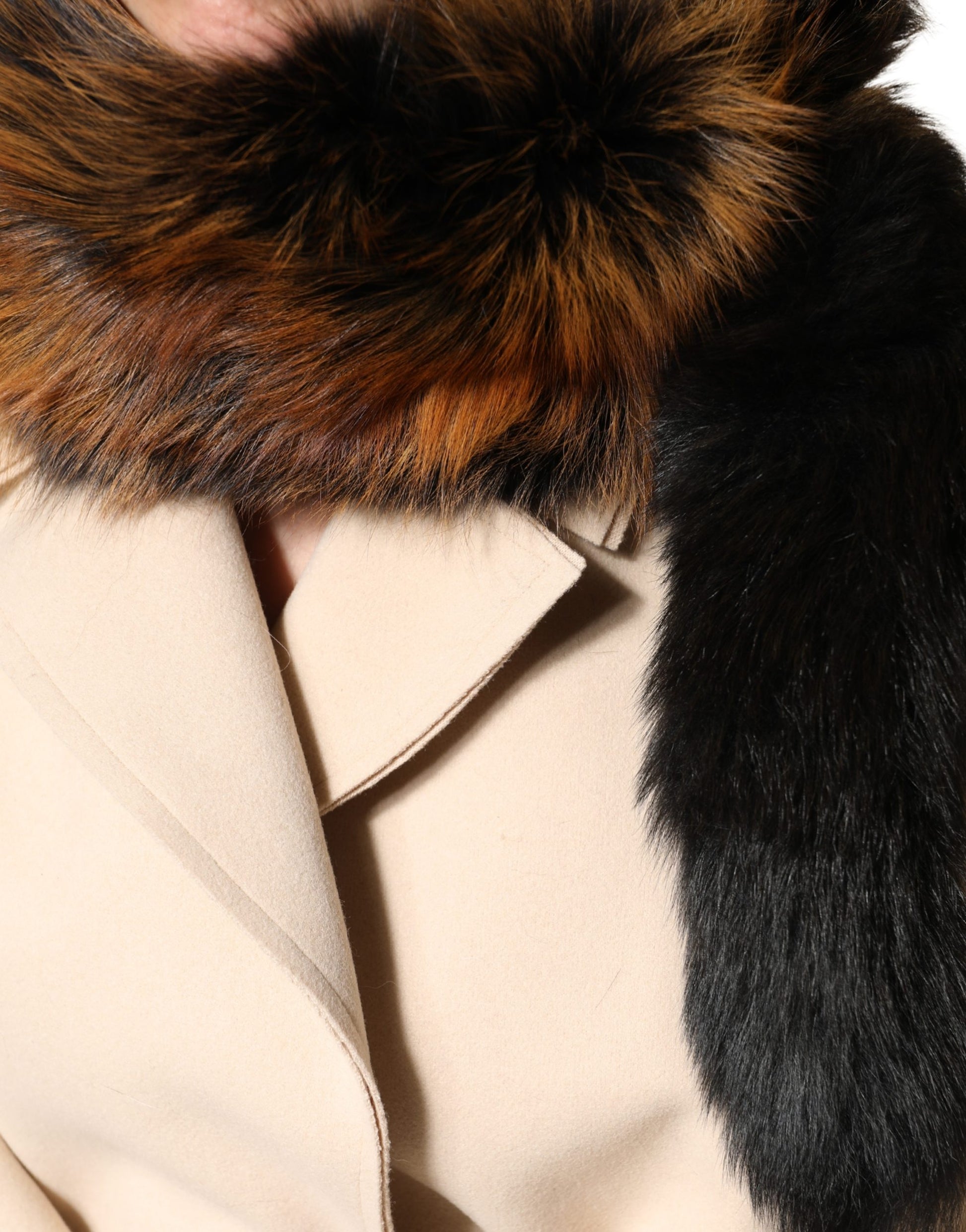 Cache-cou d'hiver Dolce & Gabbana en fourrure de renard roux marron