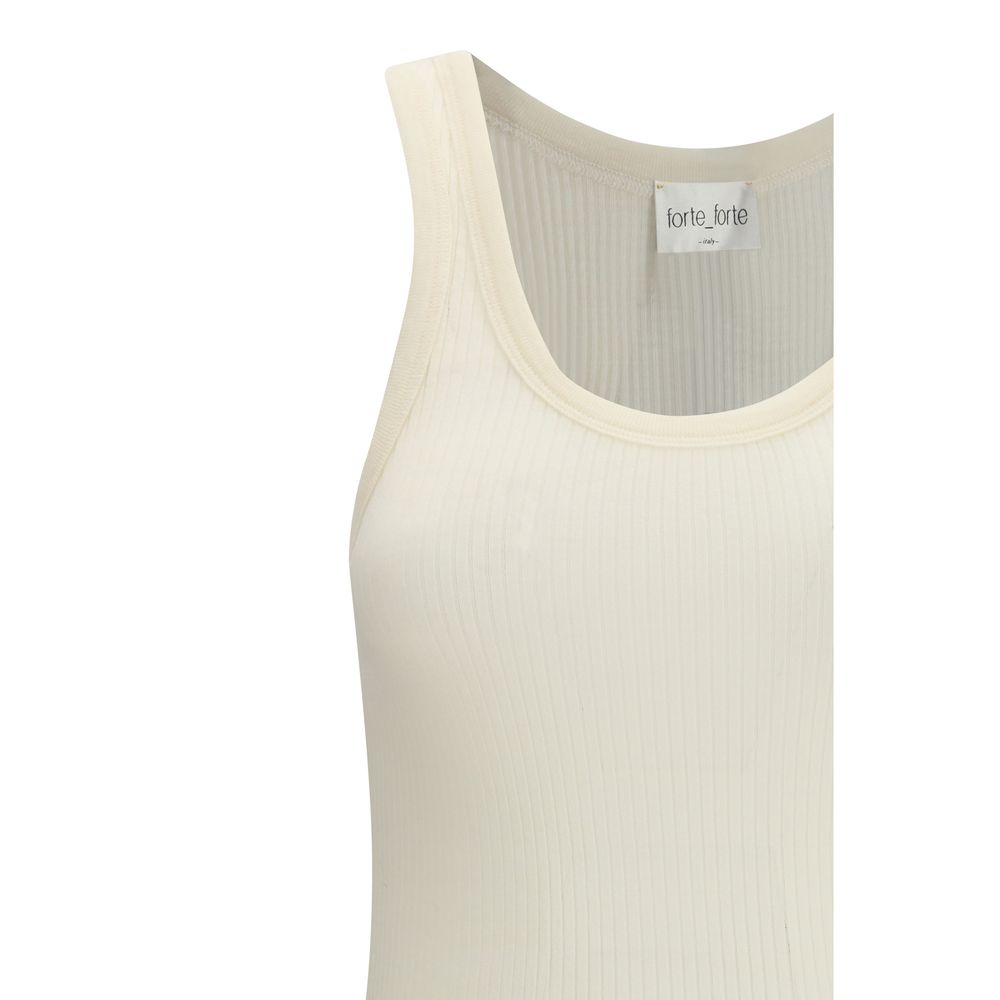 T-shirt sans manches Forte_Forte en laine beige Oves Aries