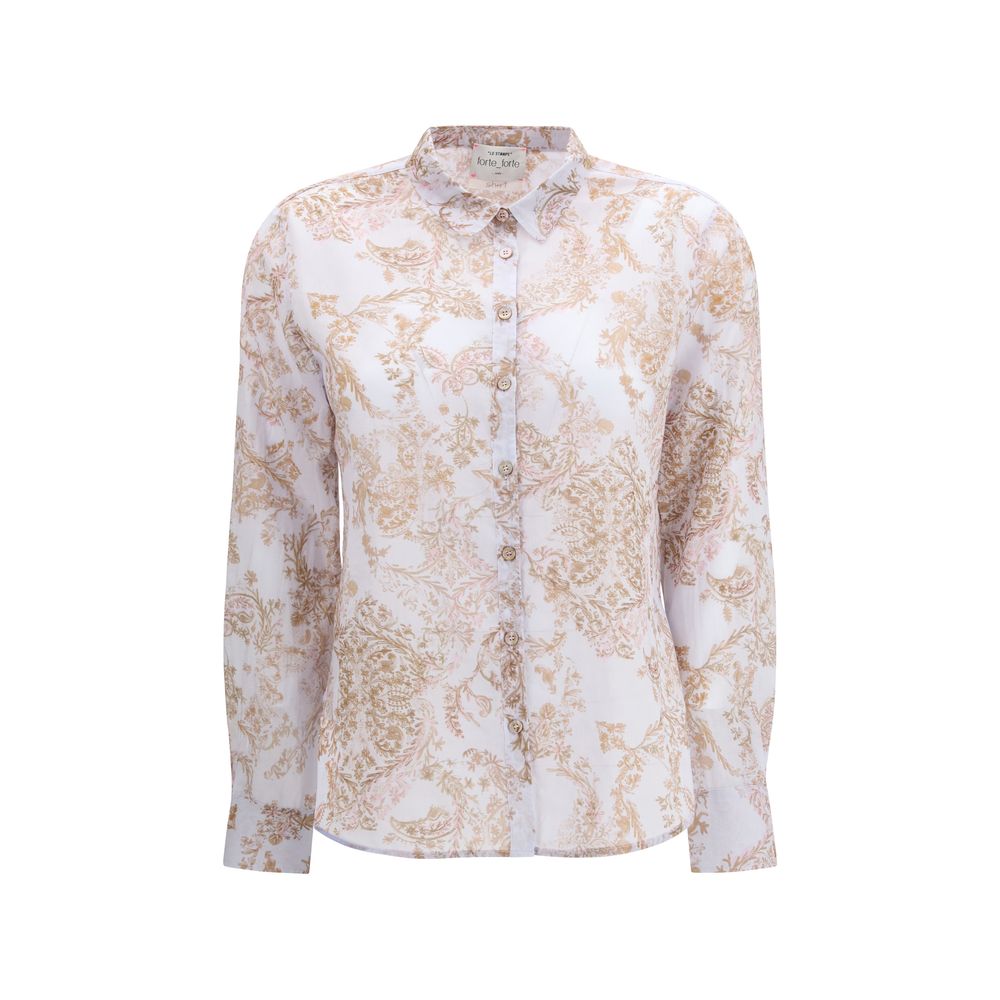 Chemise Forte_Forte en coton multicolore à motifs