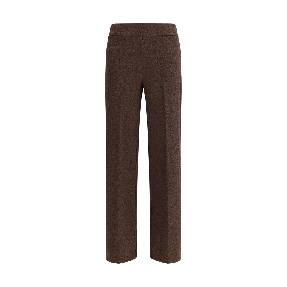 Pantalon décontracté en polyester marron Avenue Montaigne