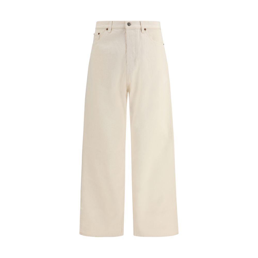 Pantalon décontracté Valentino en coton beige