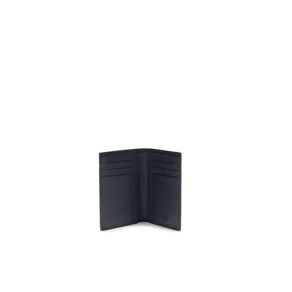 Portefeuille Valentino Garavani en Cuir de Veau Bleu Bos Taurus