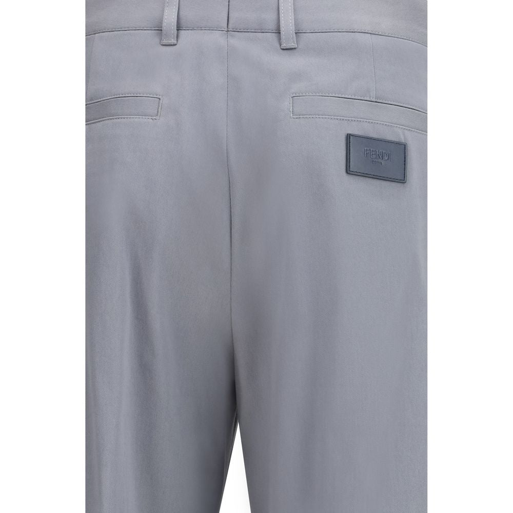 Fendi Grey Casual Pants for Men detail view