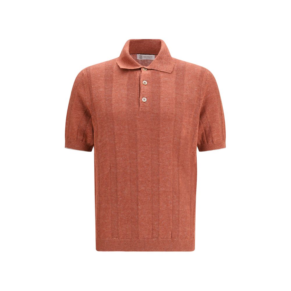 Brunello Cucinelli Orange Denim Shirt