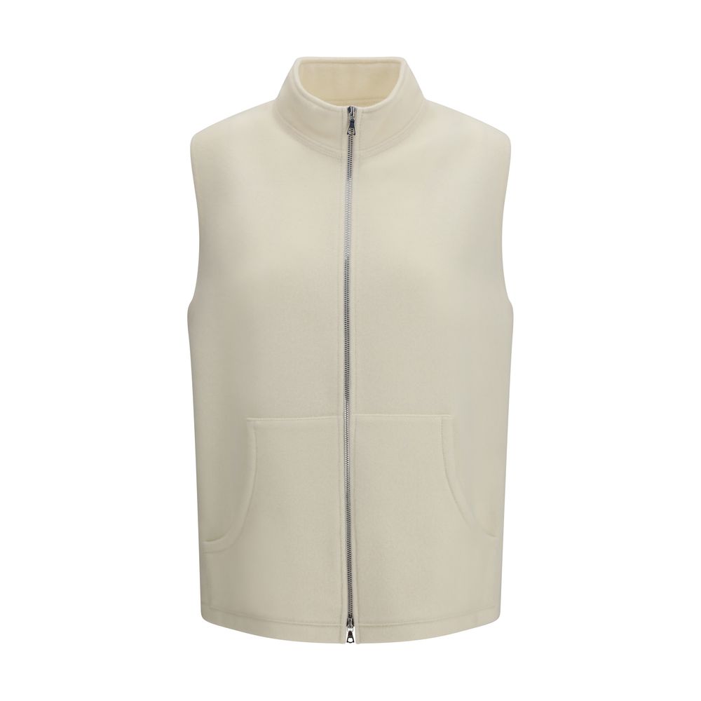 Veste sans manches RIER en laine beige Oves Aries