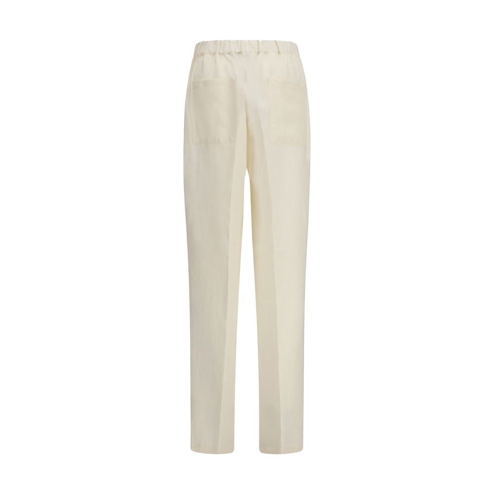 Pantalon décontracté Laneus en viscose beige