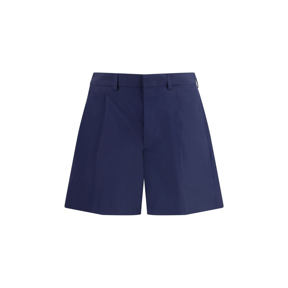 Short Bermuda en coton bleu Prada