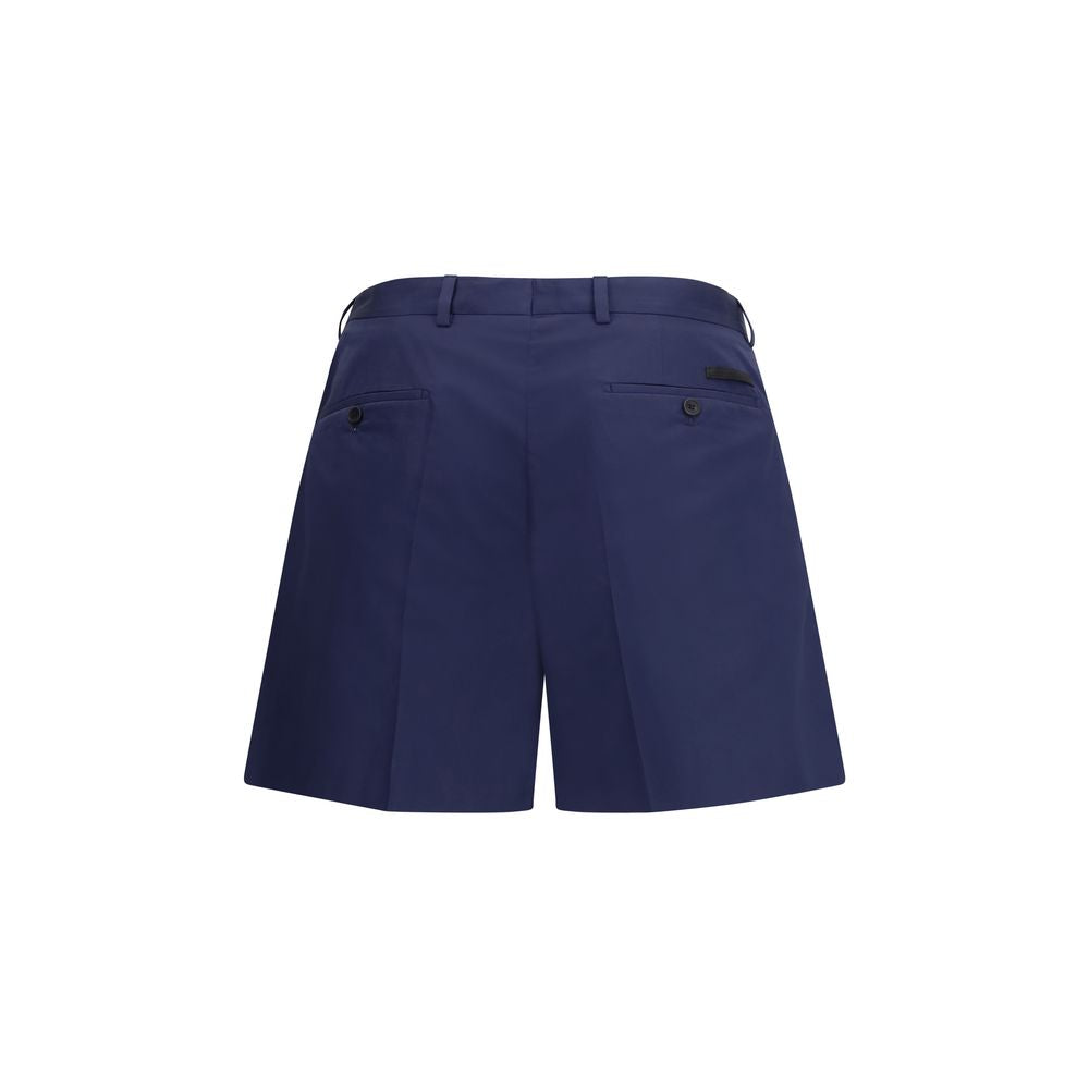 Short Bermuda en coton bleu Prada