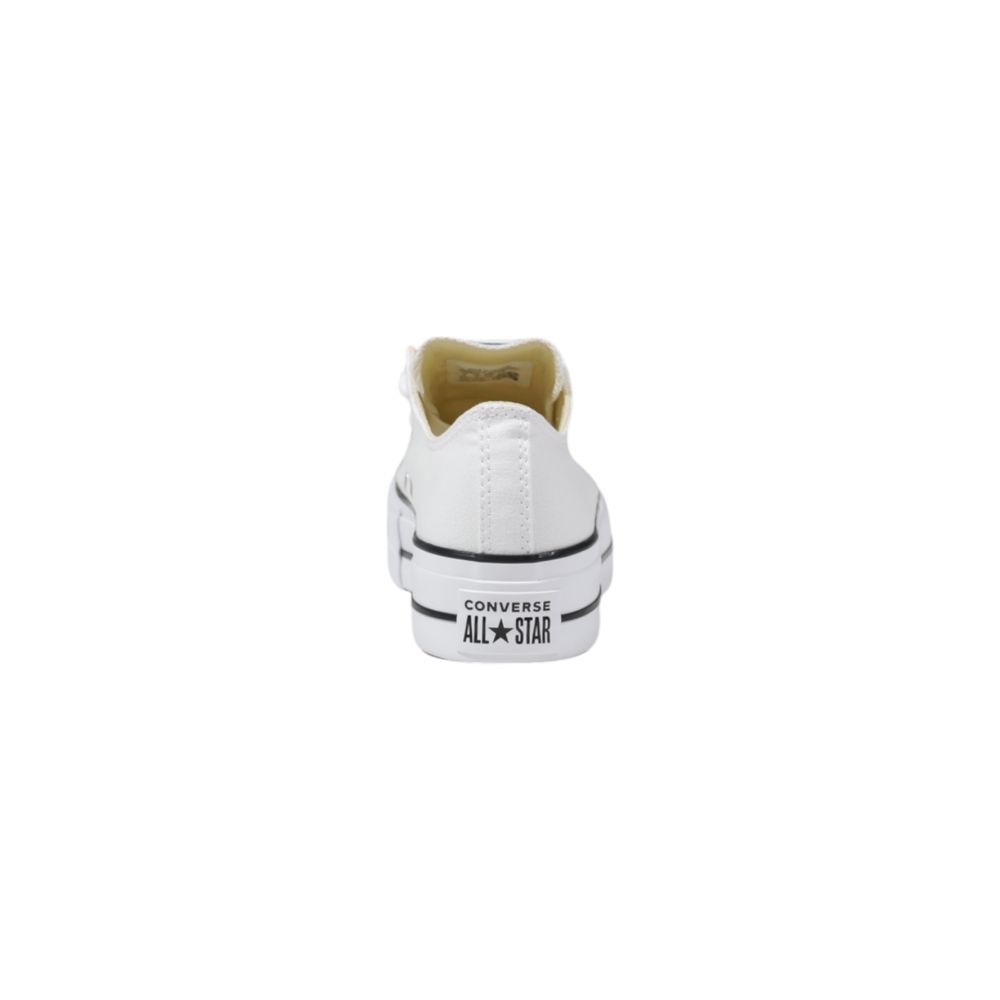 Converse White Platform Sneakers for Women side view