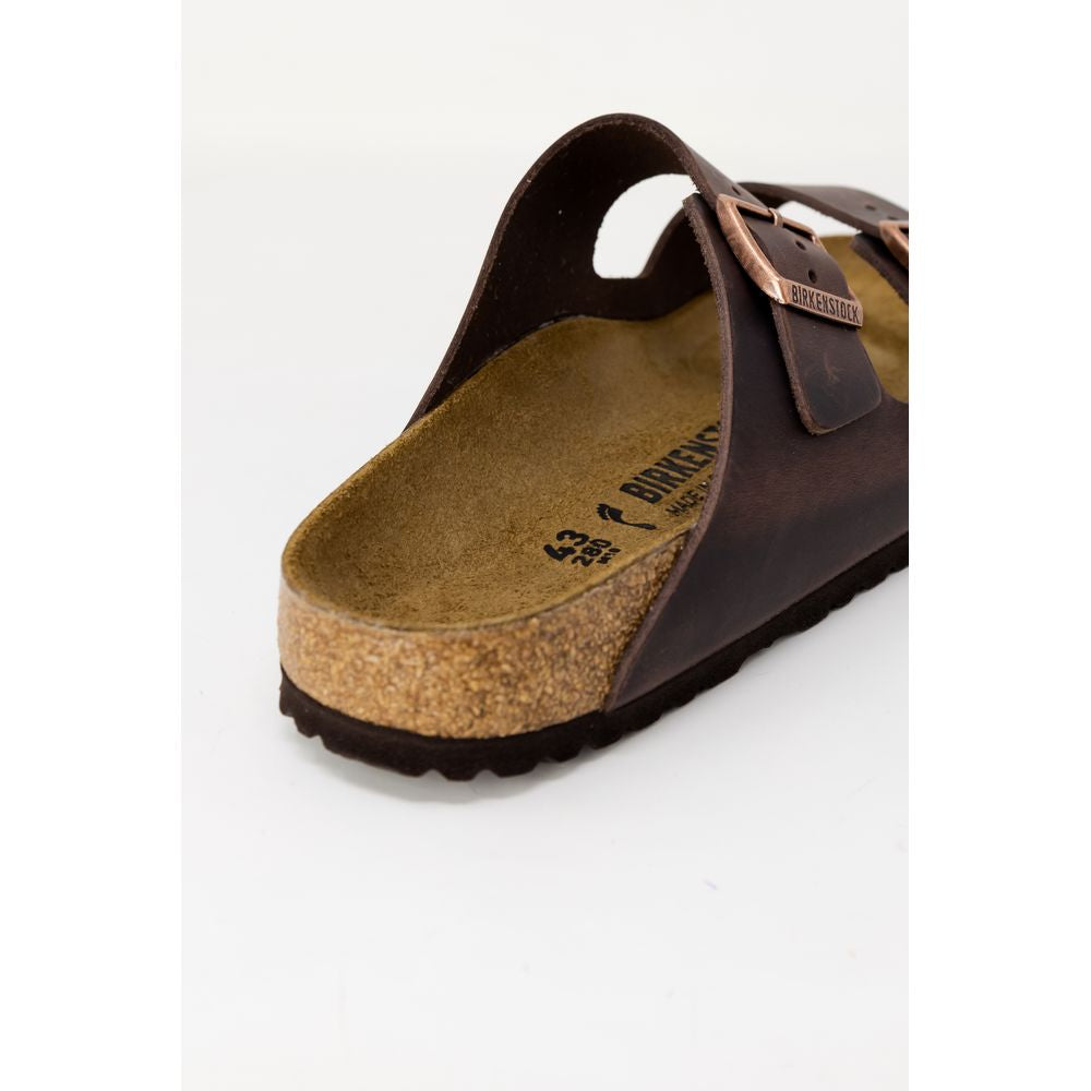 Mules Birkenstock en cuir marron