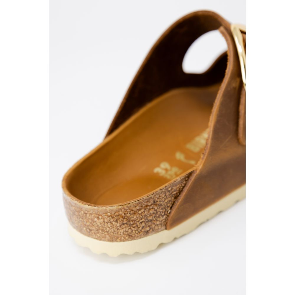 Mules Birkenstock en cuir marron