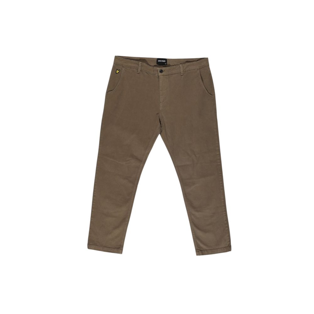 Pantalon décontracté en coton beige Lyle & Scott
