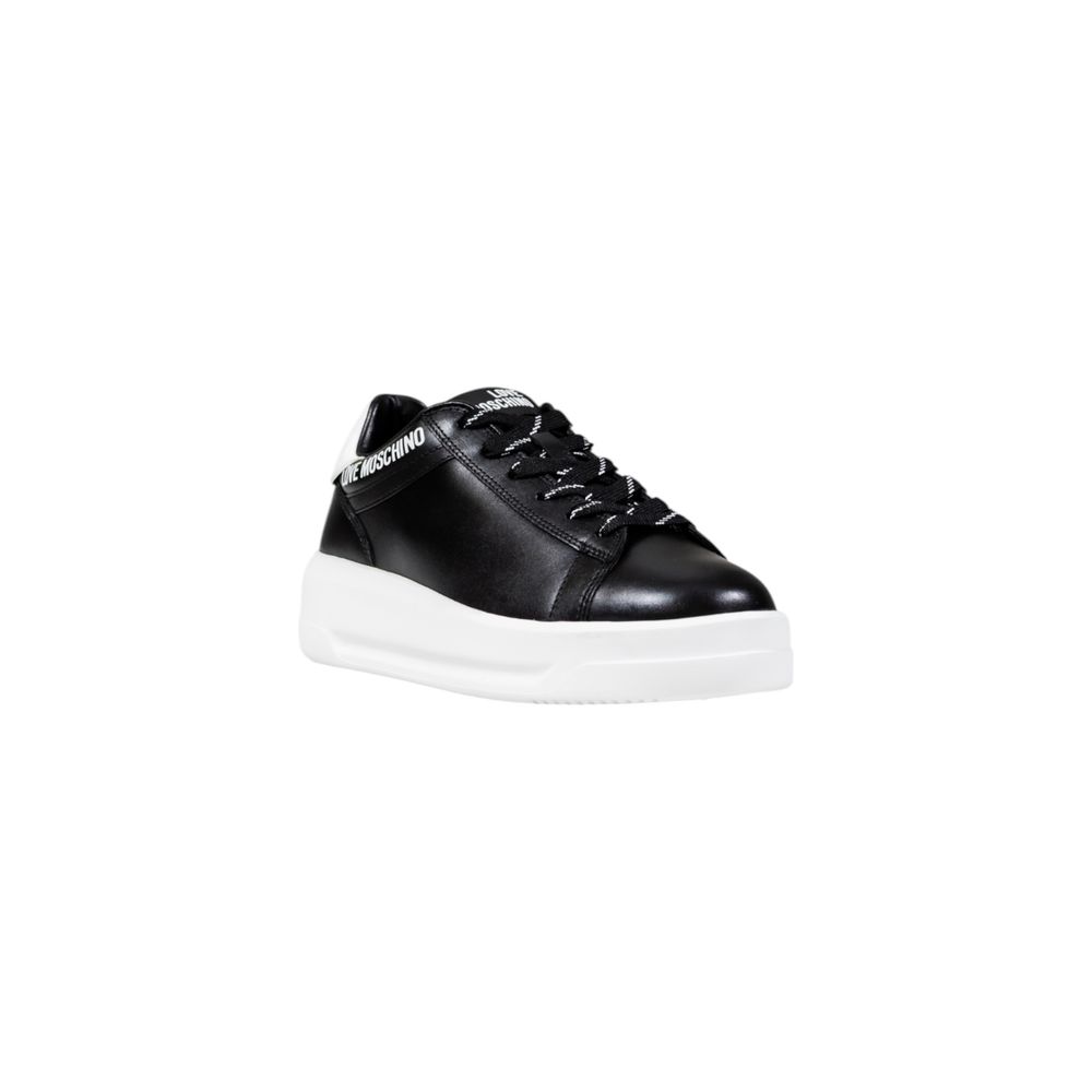 Baskets Chunky Love Moschino Noires et Blanches en Synthétique