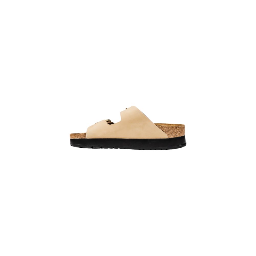 Sandales compensées Birkenstock beiges en matière synthétique
