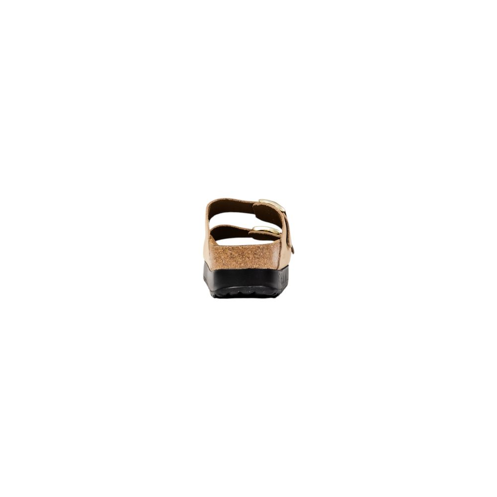 Sandales compensées Birkenstock beiges en matière synthétique