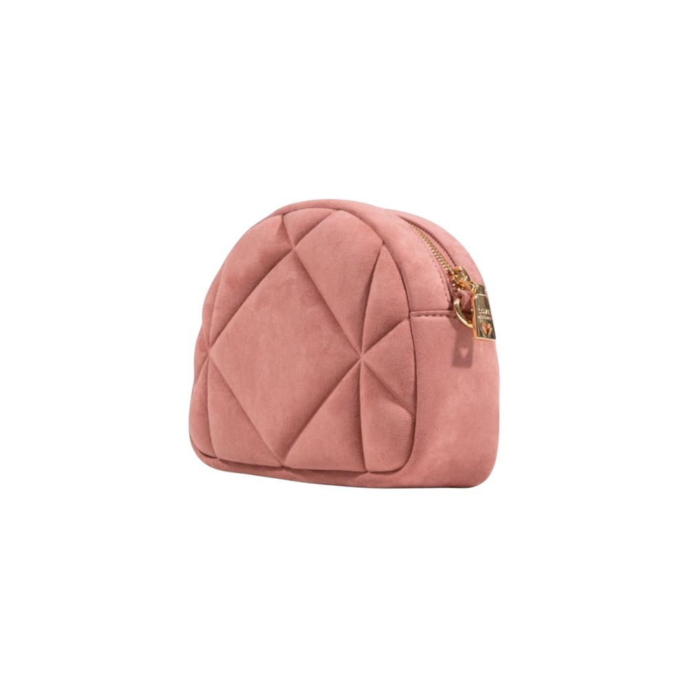 Sac à main Love Moschino en cuir suédé rose