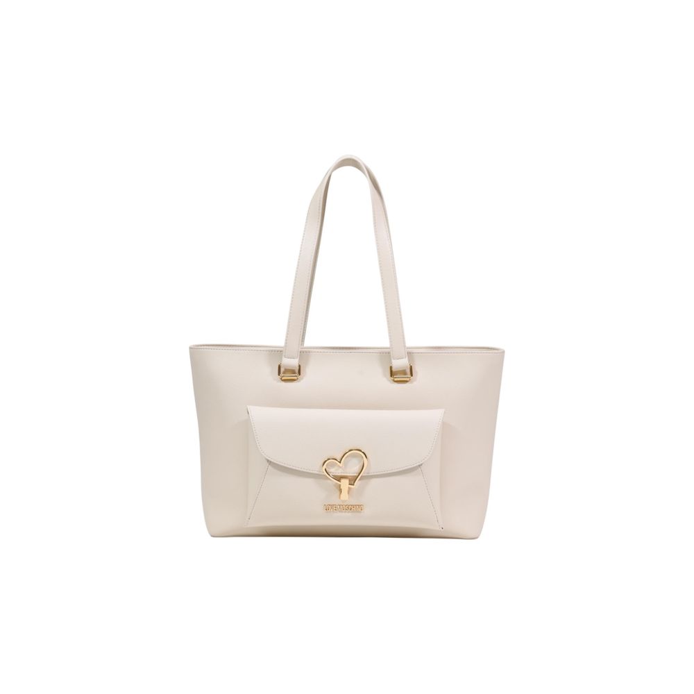 Sac à main Love Moschino beige en polyéthylène