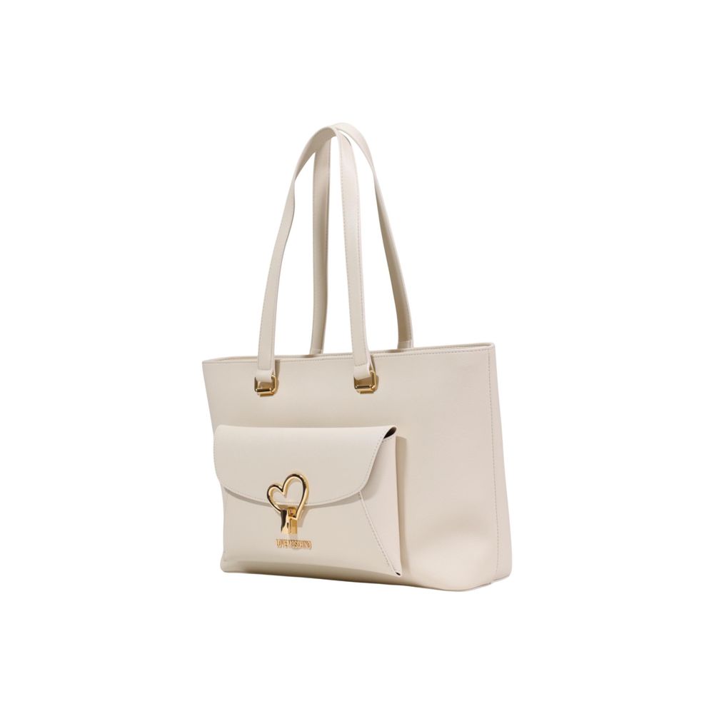 Sac à main Love Moschino beige en polyéthylène