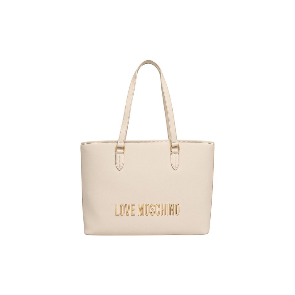 Sac à main Love Moschino beige en polyéthylène