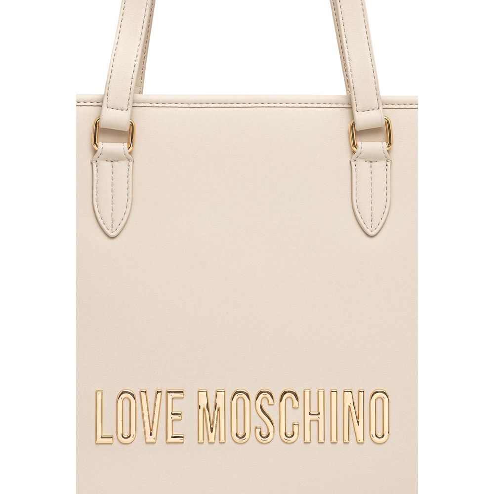 Sac à main Love Moschino beige en polyéthylène