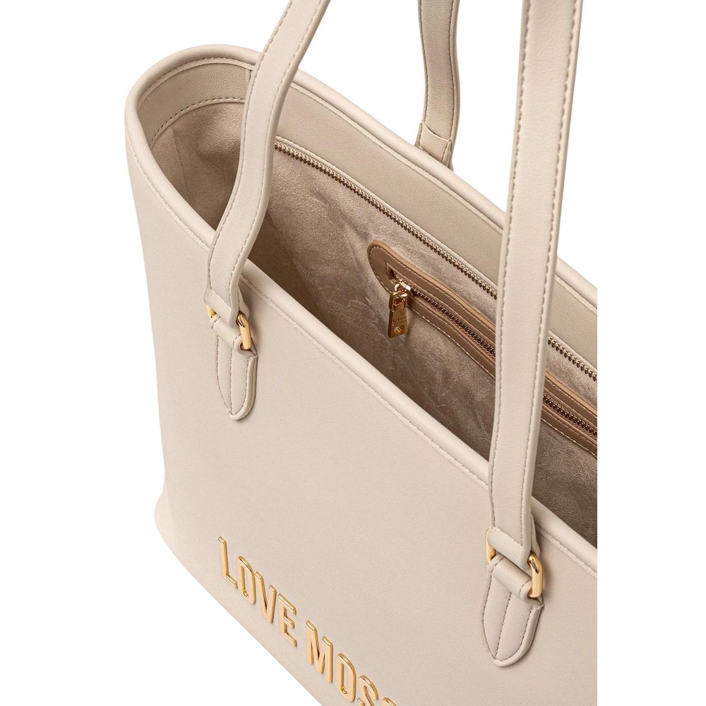 Sac à main Love Moschino beige en polyéthylène