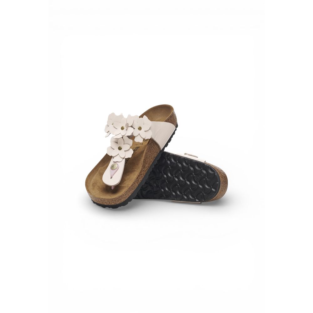 Sandales plates Birkenstock en cuir rose
