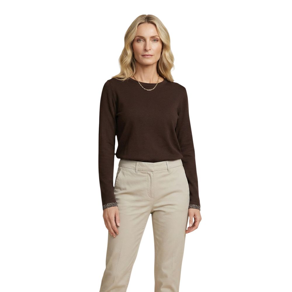 Street One Brown Long Sleeve T-Shirt for Women