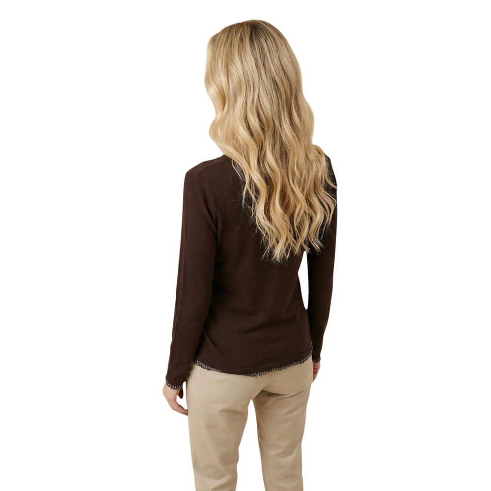 Street One Brown Long Sleeve T-Shirt for Women detail view