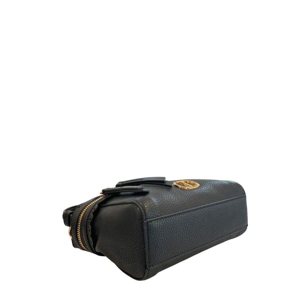 Sac à main noir en similicuir Twinset pour femme