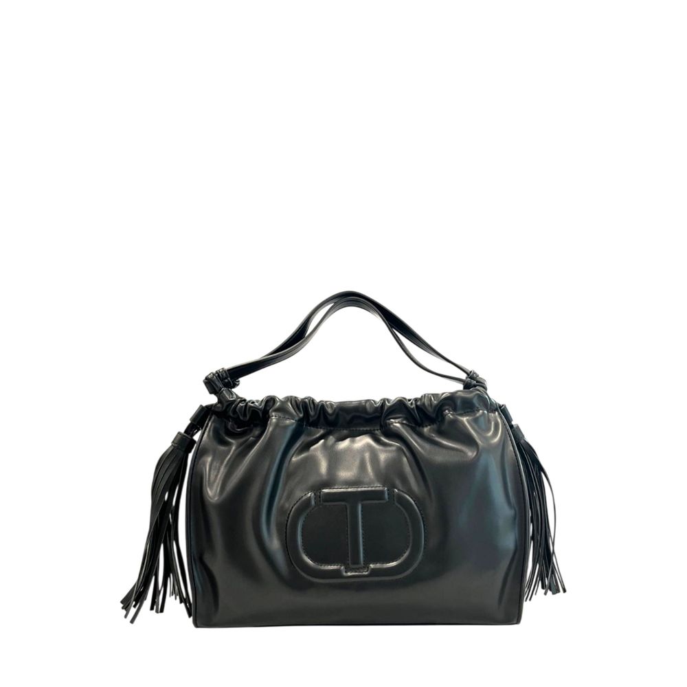 Sac bandoulière Twinset noir en similicuir pour femme