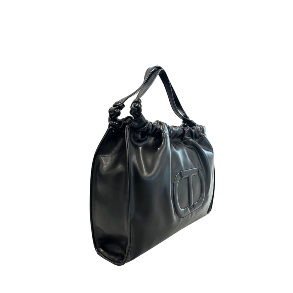 Sac bandoulière Twinset noir en similicuir pour femme