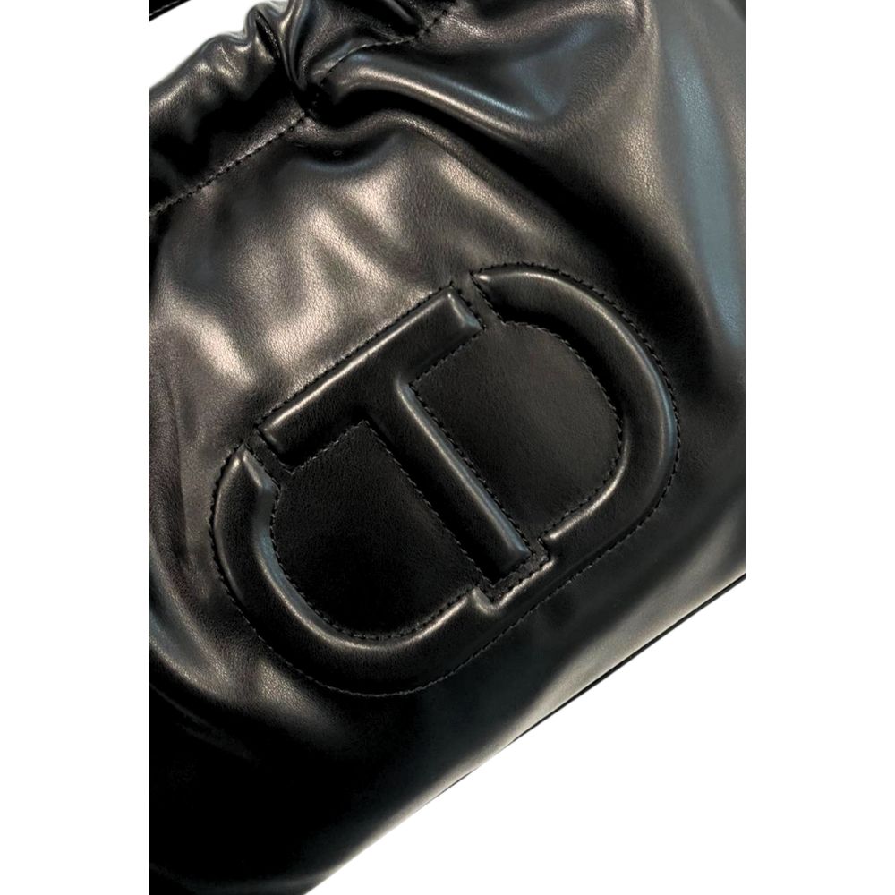 Sac bandoulière Twinset noir en similicuir pour femme