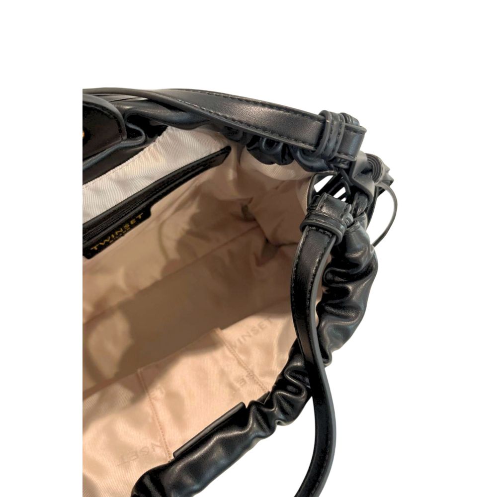 Sac bandoulière Twinset noir en similicuir pour femme