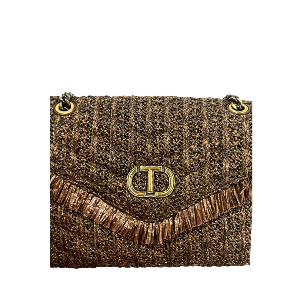 Sac bandoulière femme Twinset marron en polypropylène
