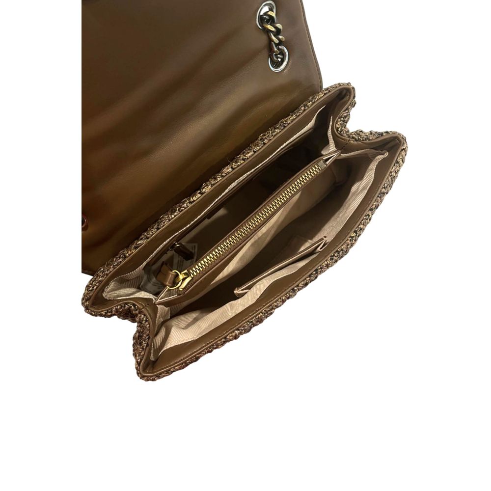 Sac bandoulière femme Twinset marron en polypropylène