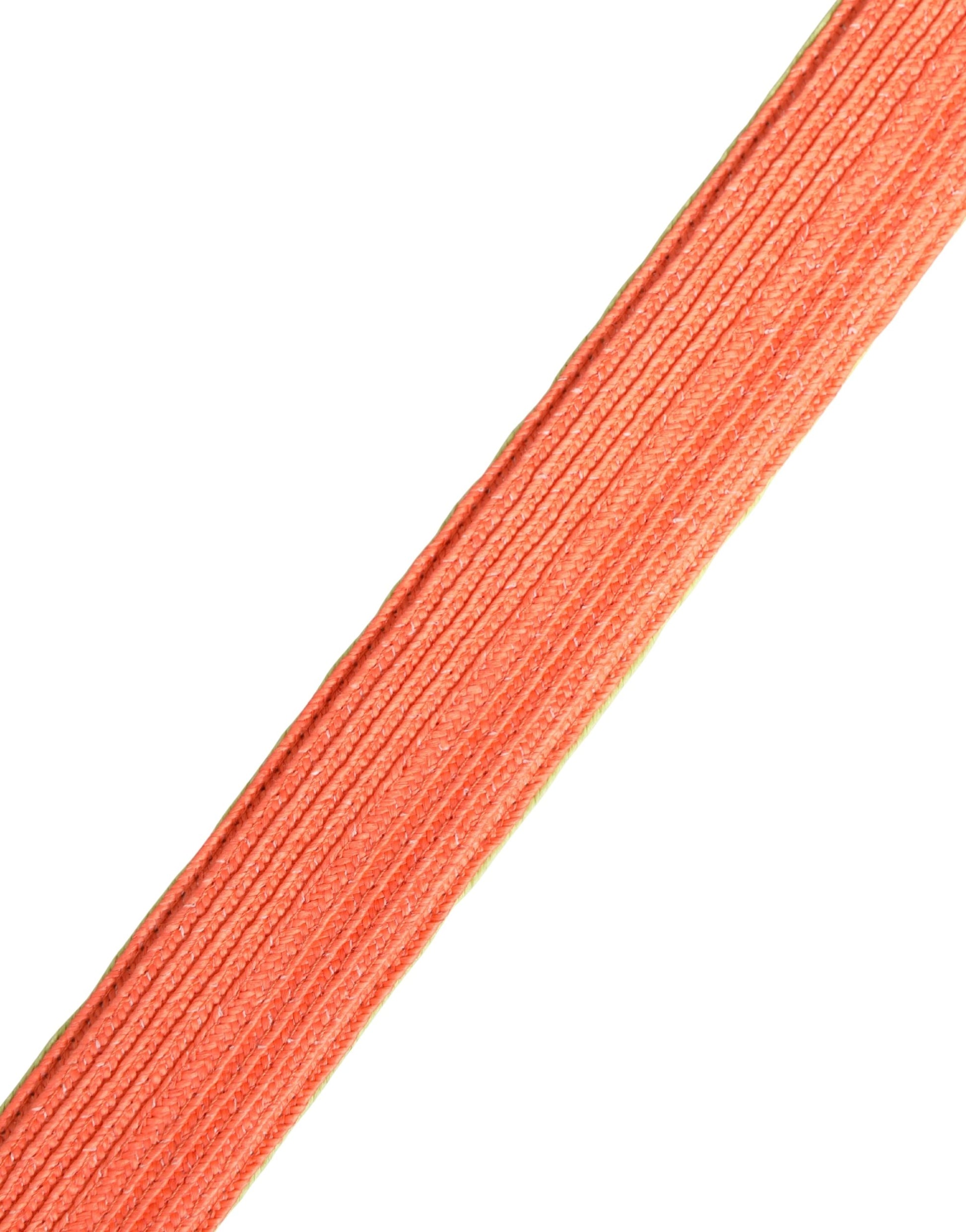 Ceinture tressée Malo verte et orange avec boucle en métal