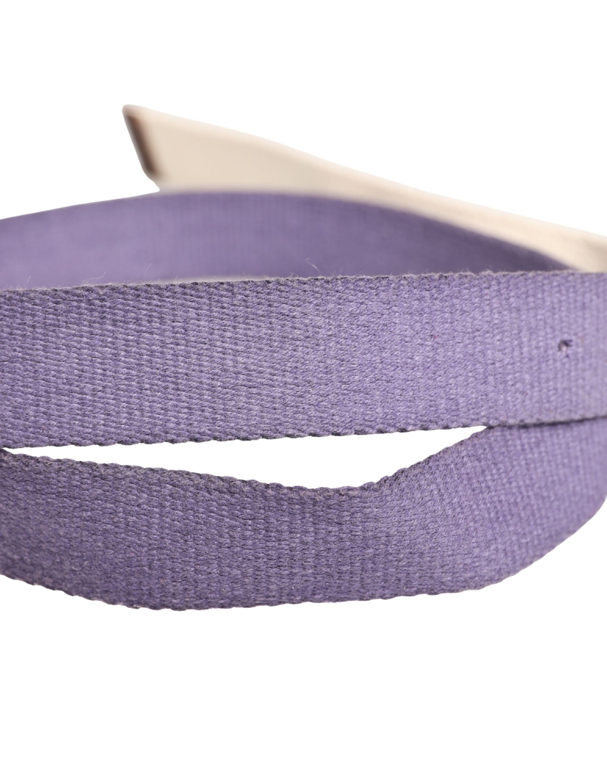Ceinture Ermanno Scervino homme en toile violette et boucle en métal argenté