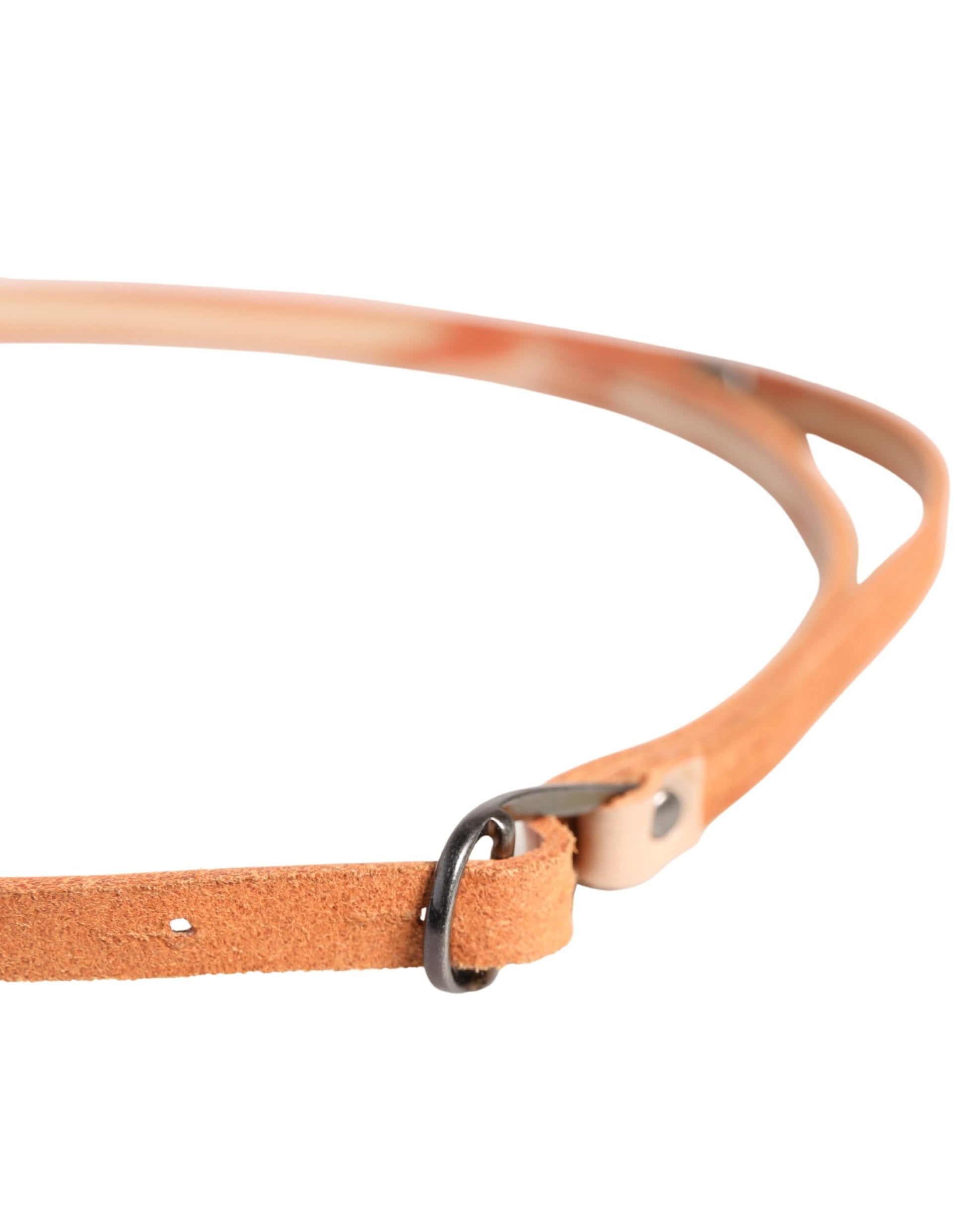 Ceinture fine Scervino Street pour femme, orange, avec boucle en métal argenté