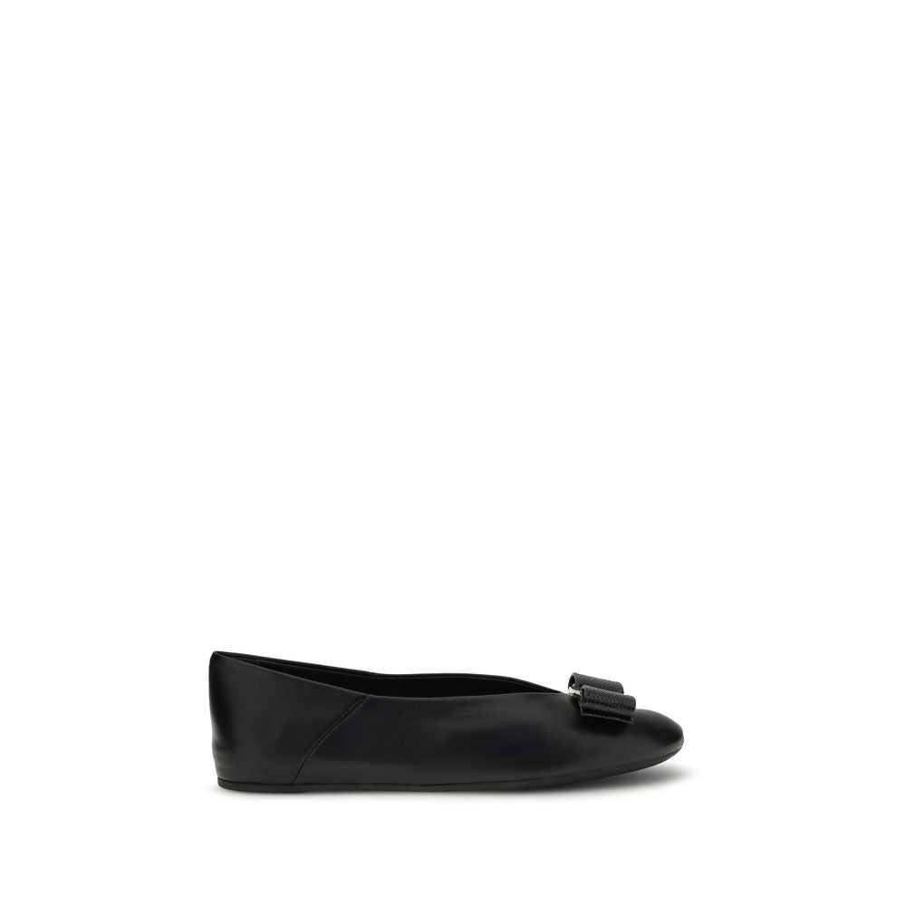 Ferragamo Black Ballet Flats for Women
