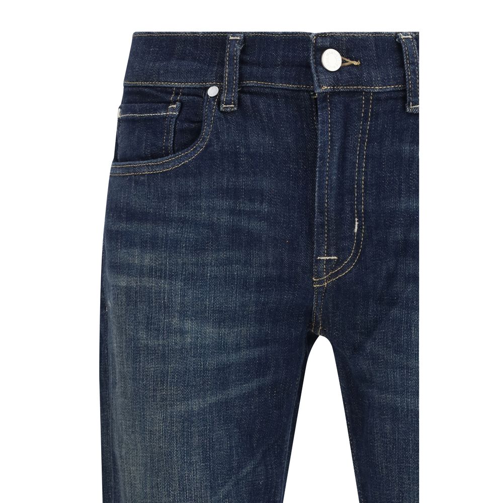Jean évasé 7FOR en coton bleu