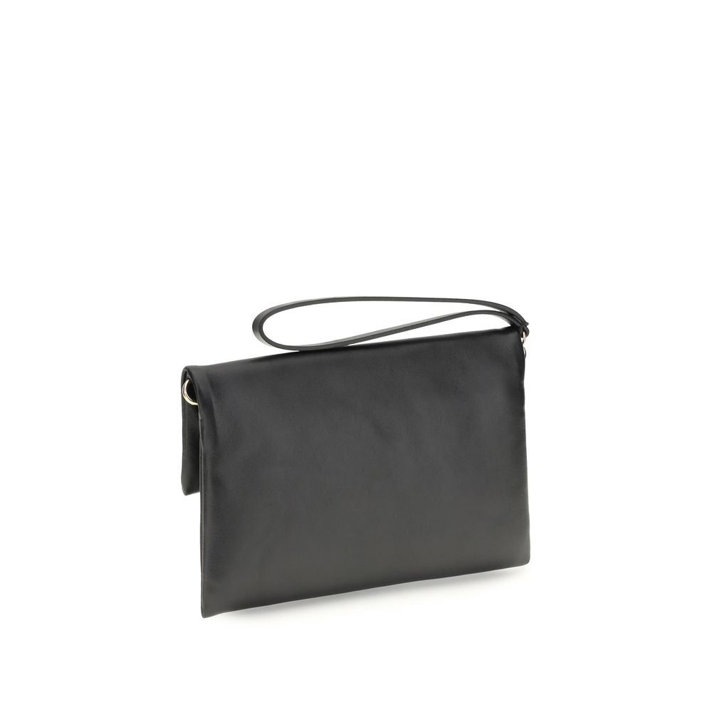 Pochette Fendi noire en agneau Ovis Aries