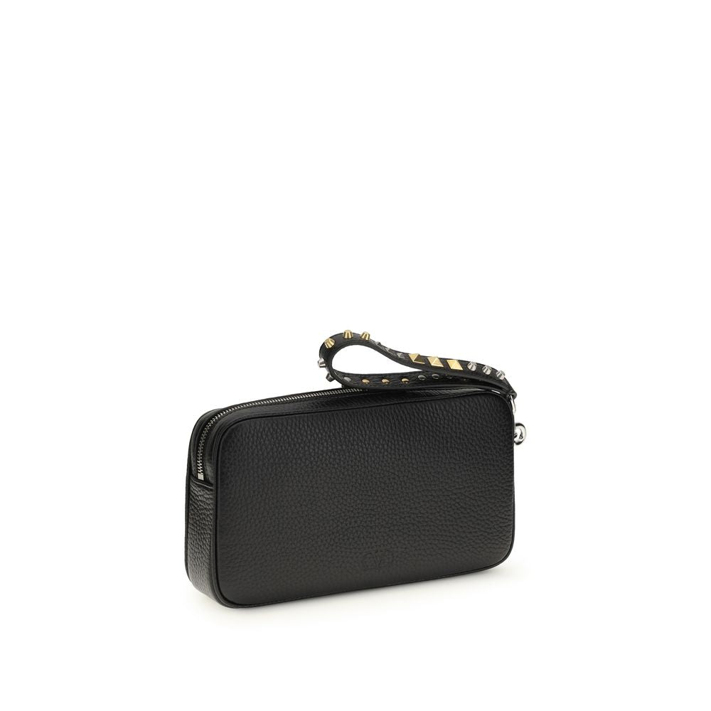 Accessoires Valentino Garavani en cuir de veau noir Bos Taurus