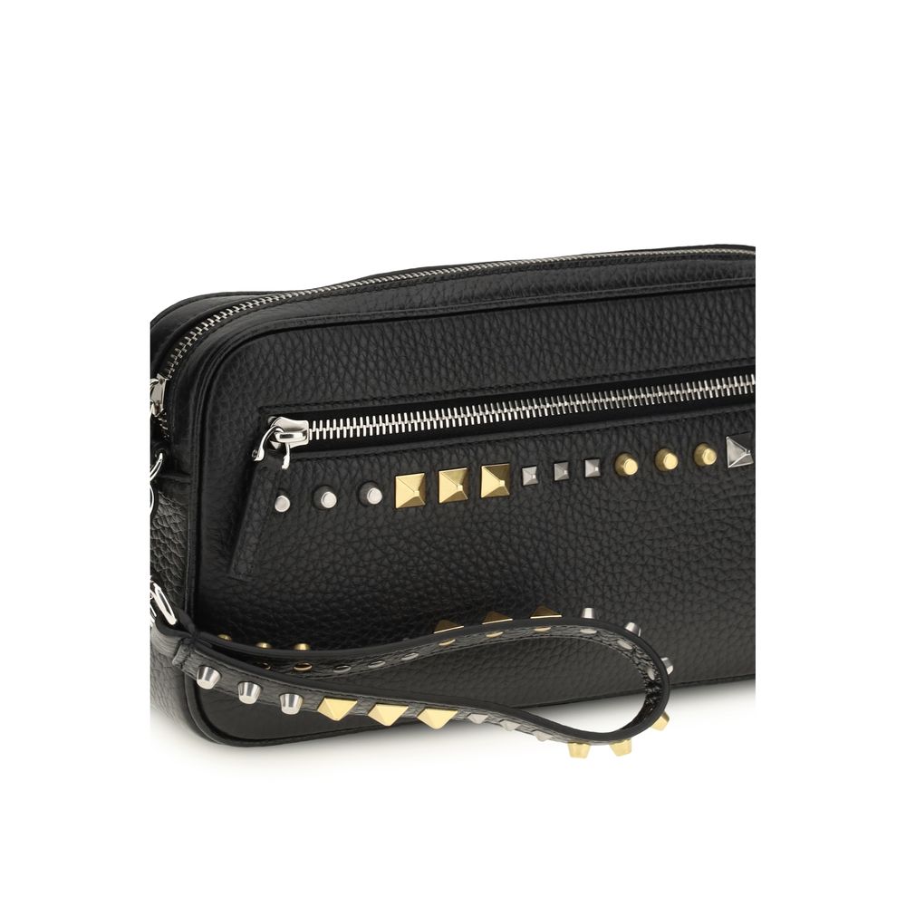 Accessoires Valentino Garavani en cuir de veau noir Bos Taurus