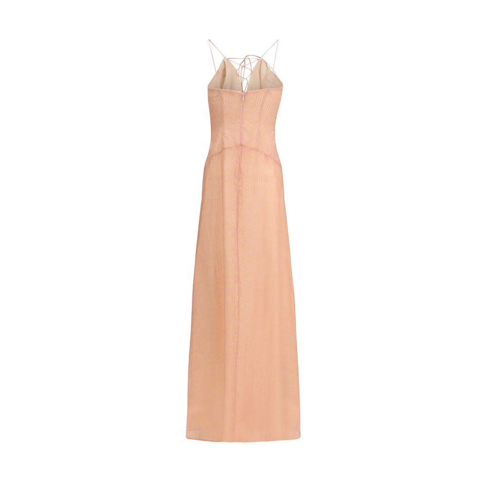 Robe décontractée en soie multicolore Kristina Ti