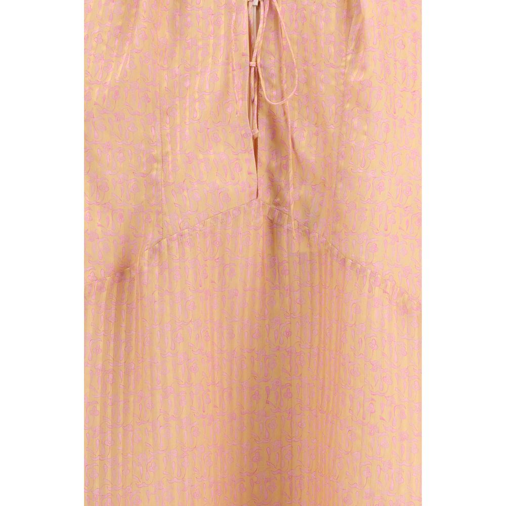 Robe décontractée en soie multicolore Kristina Ti