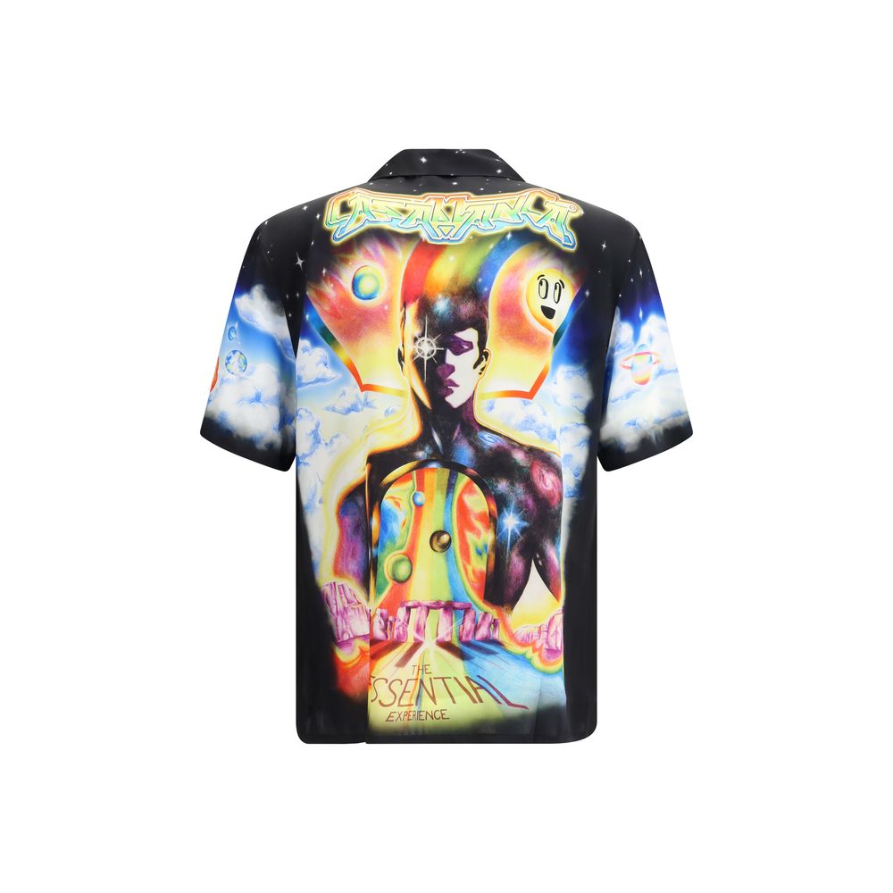 Chemise en soie à motif multicolore Casablanca