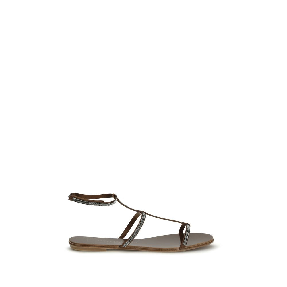 Pedro García Brown Strap Ons for Women