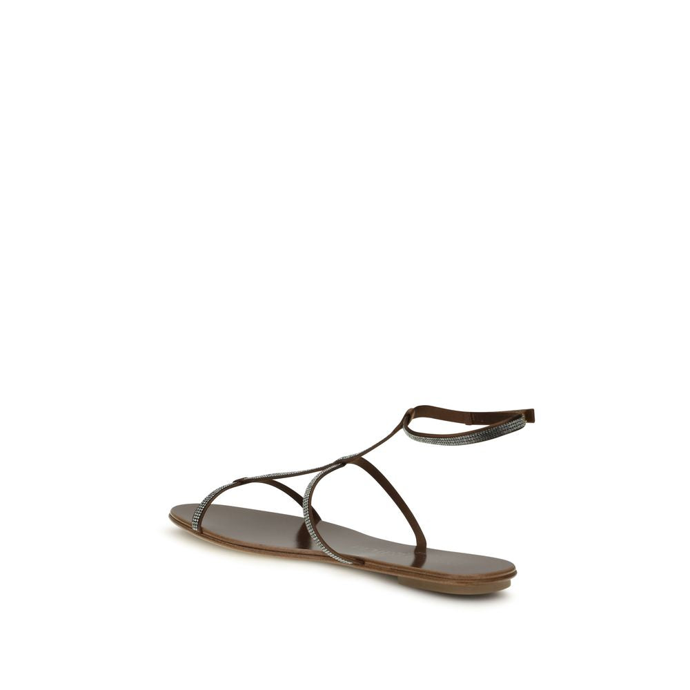 Pedro García Brown Strap Ons for Women detail view